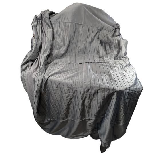 RICH, SATINY GRAY PIN TUCKED, MICRO PLEATED DUVET COMFORTER COVER! SZ FL/QN - Picture 6 of 9